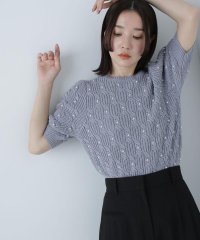 NATURAL BEAUTY BASIC/ケーブルパールニット　24AW/506567589