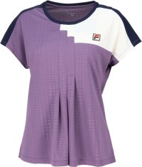 FILA（ZETT Ladies）/【テニス】エンボスドットプリント タックフレア　ゲームシャツ レディース/506598677