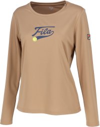 FILA（ZETT Ladies）/【テニス】ロゴプリント バックホールメッシュ ロングスリーブTシャツ レディース/506598713