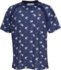 FILA（ZETT Mens）/【テニス】ラケット柄 バックホールメッシュ ゲームシャツ メンズ/506598733
