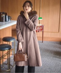 PROPORTION BODY DRESSING/フードフェイクファーコート　24AW/506639041
