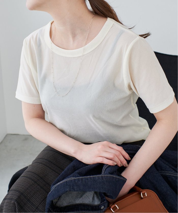 フロッキーチュールハーフスリーブプルオーバー（Tシャツ