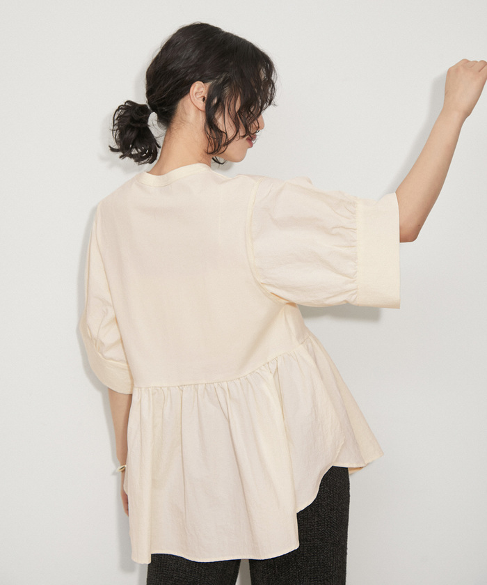 ADAM ET ROPE'　【接触冷感】【UVカット】バウンスカフスプルオーバー ADAM ET ROPE'｜【接触冷感】・【UVカット】バウンスカフスプル