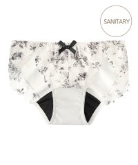 aimerfeel/モノトーンフラワー カシュクールレース サニタリーショーツ【返品不可商品】/506643573