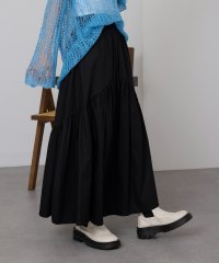 MAISON BREEZE/【SETUP7】大人カジュアル フレアギャザーロングスカート ロング丈 ミモレ丈 無地 ギンガムチェック ウエストゴム SCCH574/506551603