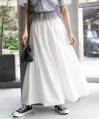 MAISON BREEZE/【SETUP7】大人カジュアル フレアギャザーロングスカート ロング丈 ミモレ丈 無地 ギンガムチェック ウエストゴム SCCH574/506551603