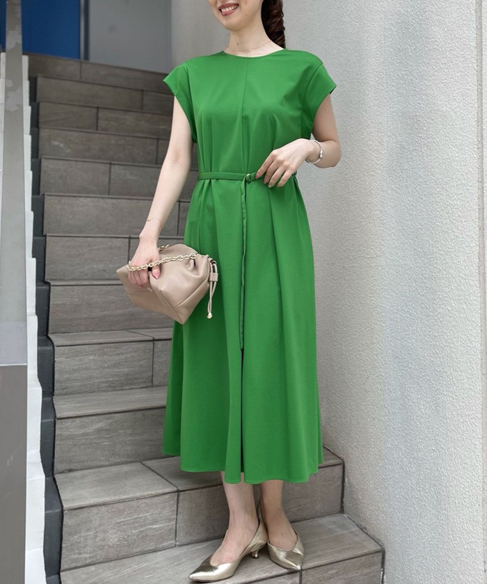 セール 40%OFF】ウォッシャブルポンチフレアワンピース セール 40%OFF】ウォッシャブルポンチフレアワンピース