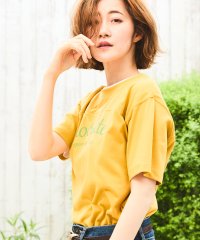 Petit Honfleur/プチ オンフルール Petit Honfleur 切替ロゴTシャツ/506648592