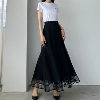 Louere/ルエレ Louere Louere 裾パイピングチュールマーメイドスカート/506648724