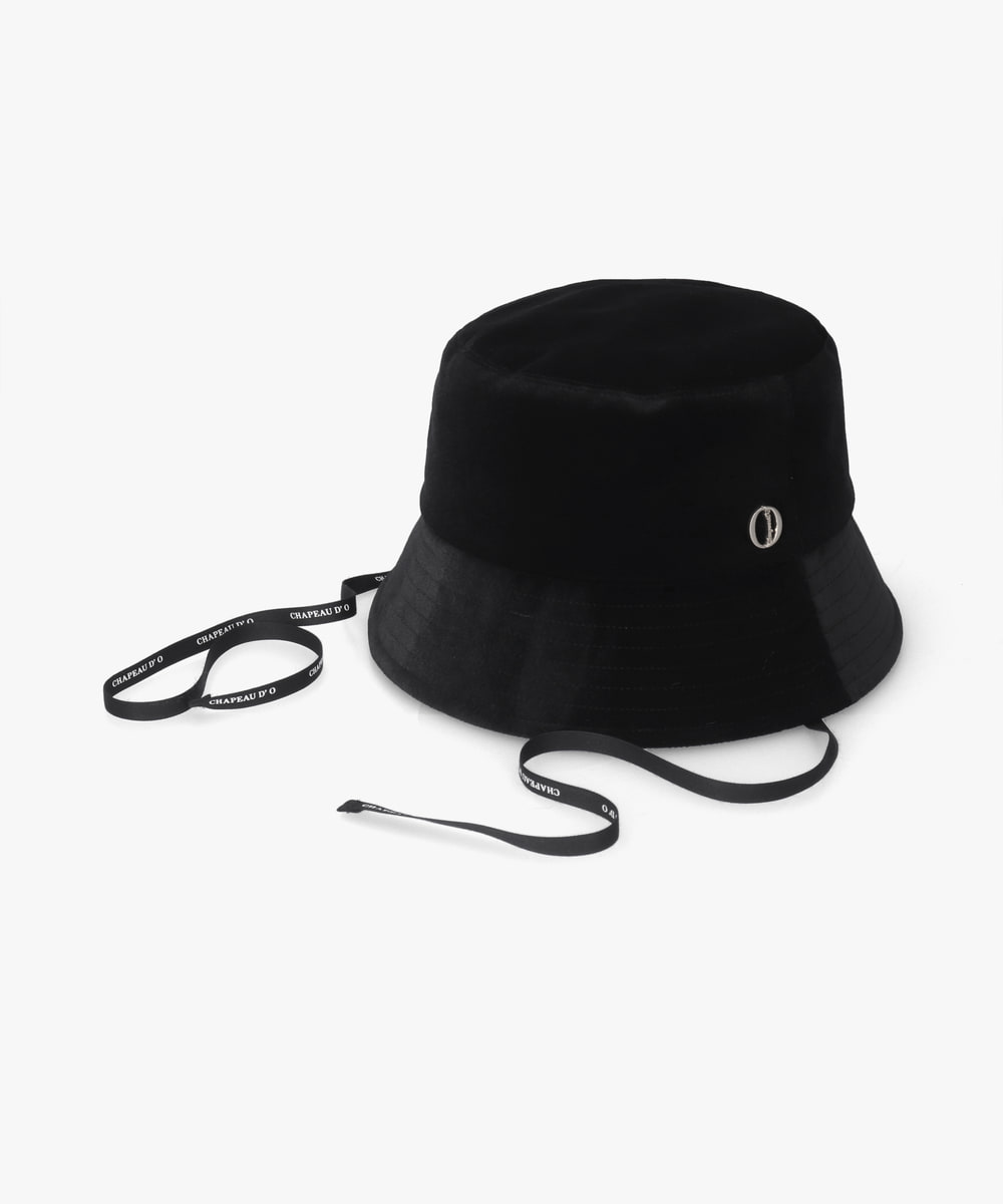 Chapeau d' O ボアバケットハット 男女兼用 ロゴ刺繍 ボア バケットハット UNISEX BOA BUCKET HAT