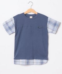 petit main/【リンク・接触冷感】袖チェックTシャツ/506599189