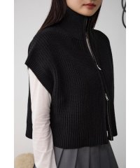 AZUL by moussy/ジップアップニットベスト/506653106