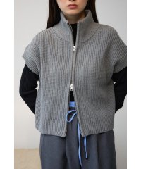AZUL by moussy/ジップアップニットベスト/506653106