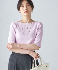 SHIPS WOMEN/〈手洗い可能〉ボートネック 5分袖 リブ ニット/506654765