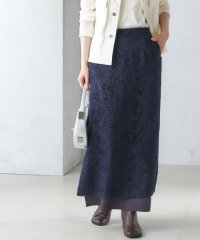 SHIPS WOMEN/〈手洗い可能〉ジャカード ヘム フレア レイヤード スカート/506655488
