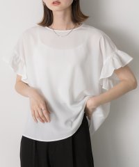 ad thie/アドティエ ad thie 【2024SS新作】袖フリル ジョーゼットブラウス/506657439