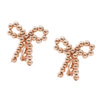 cream dot/クリームドット Cream dot. トレンドライクなドットリボンのメタルピアス/イヤリング/506657501