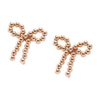 cream dot/クリームドット Cream dot. トレンドライクなドットリボンのメタルピアス/イヤリング/506657501