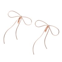 cream dot/クリームドット Cream dot. アシンメトリーなワイヤーリボンのピアス/イヤリング/506657510