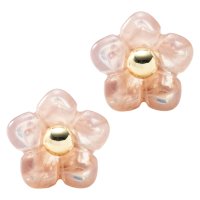 cream dot/クリームドット Cream dot. 大人カラーのぷっくりフラワーイヤリング/ピアス/506657516