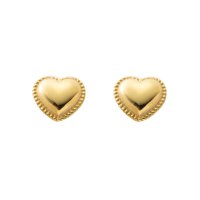 cream dot/クリームドット Cream dot. ミル打ちぷっくりハートモチーフのステンレス製スタッドピアス/506657557