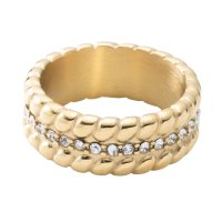 cream dot/クリームドット Cream dot. ドットビジューを敷き詰めたステンレス製ワイドリング/506657567