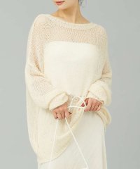 Rouge vif la cle/モヘアライクシアー2WAY ニットプルオーバー/506658497