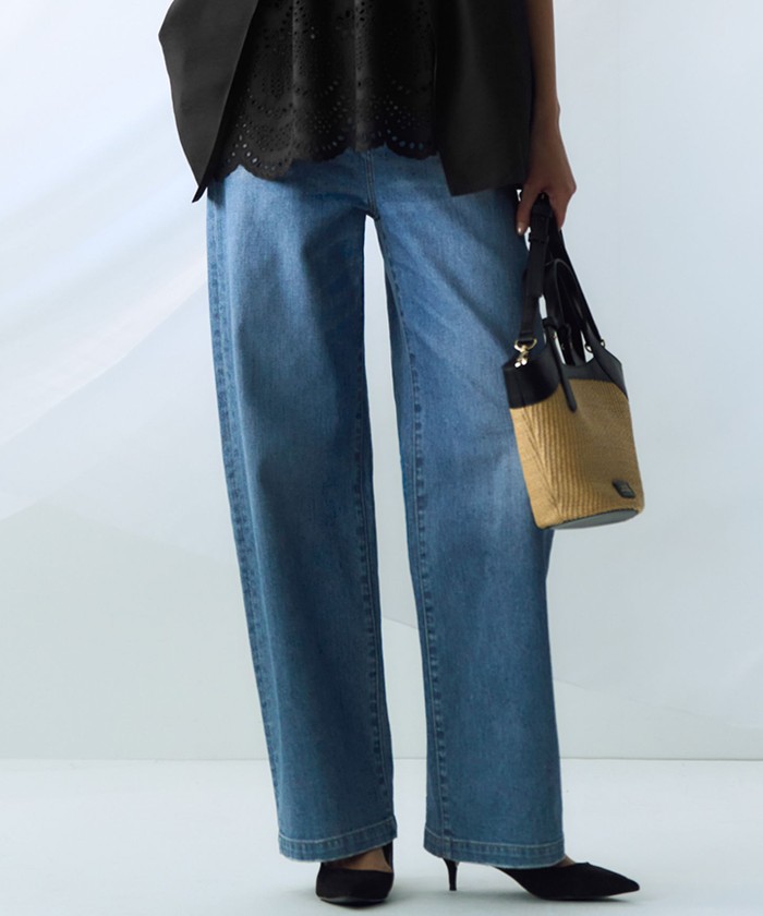 Oggi3月号掲載/新色追加/洗える】23区DENIM ストレッチ ワイド