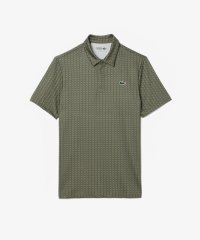 LACOSTESPORTS MENS/ラコステ LACOSTE UVカット ミニマム総柄プリント 比翼仕立て ウルトラドライ ゴルフポロシャツ/505690044