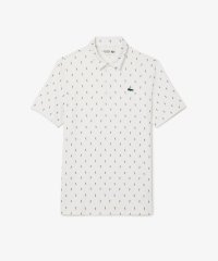 LACOSTESPORTS MENS/ラコステ LACOSTE UVカット ミニマム総柄プリント 比翼仕立て ウルトラドライ ゴルフポロシャツ/505690044