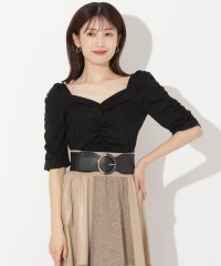 AND COUTURE/フロントクロスギャザーTシャツ/506661746