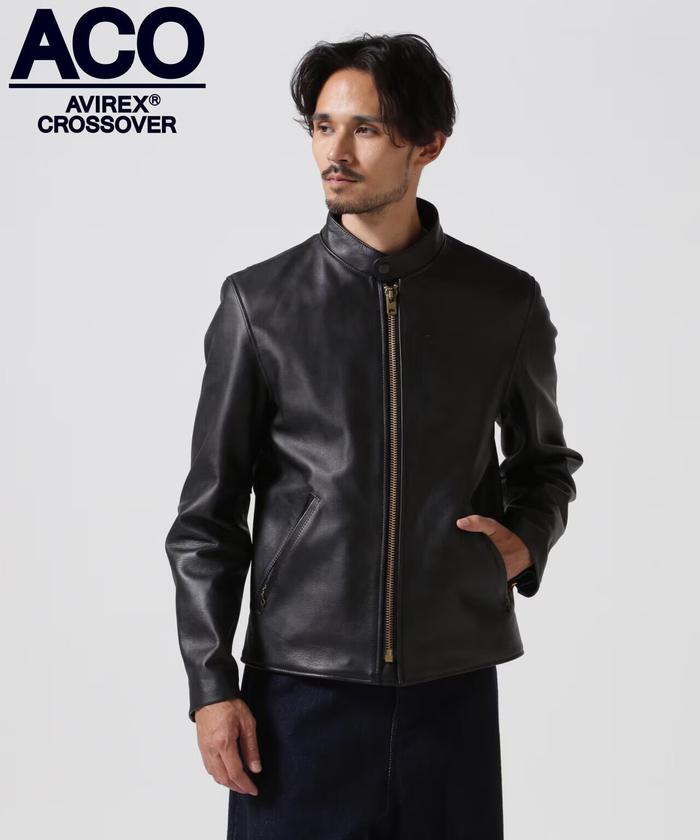 ユナイテッドアローズ　AUTHENTICブラック シングルライダースジャケット 牛革 AUTHENTIC WEAR ブラック シングルライダースジャケット