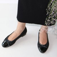 Fin/フィン Fin トゥキャップスエードバレエシューズ【低反発スポンジ入り】/506673025
