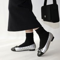 Fin/フィン Fin トゥキャップキルティングバレエシューズ【低反発スポンジ入り】/506673026