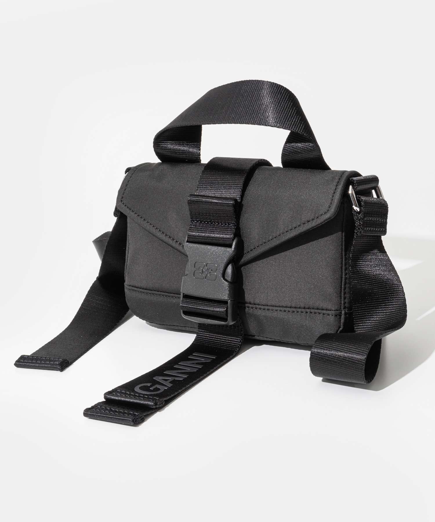 ガニー GANNI RECYCLED TECH MINI SATCHEL A5228 5488 99