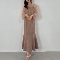 JUNOAH/ジュノア JUNOAH チュールボレロ＋フレアキャミワンピース セット/505957741