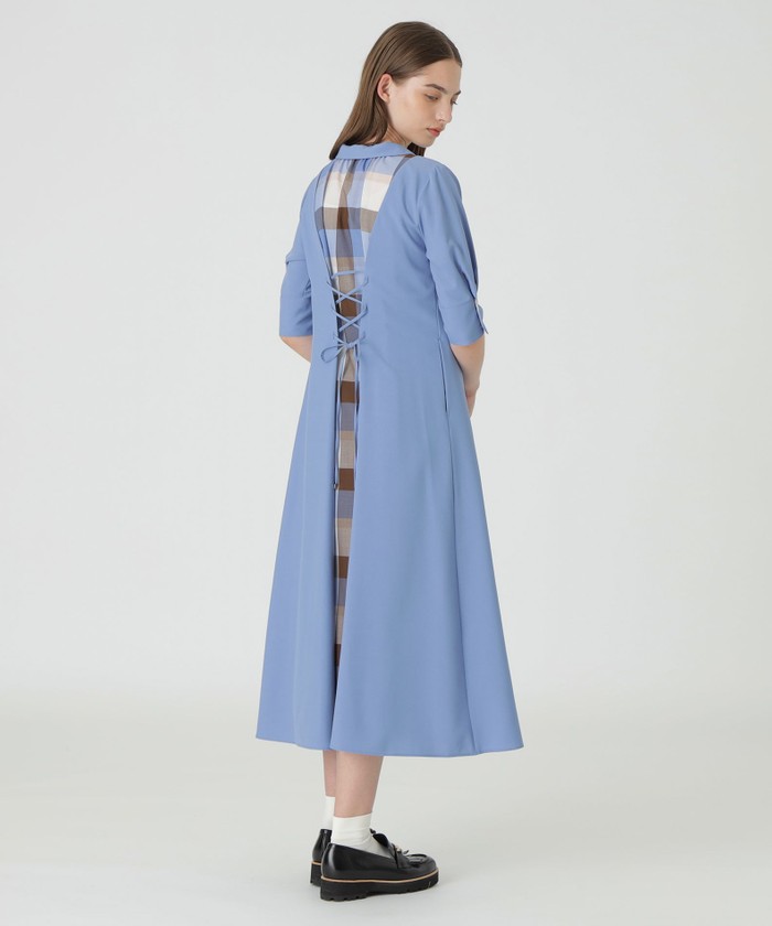 BLUE LABEL CRESTBRIDGE フロントボタンレースワンピース BLUE LABEL CRESTBRIDGE フロントボタンレースワンピース