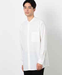 COMME CA ISM MENS/ウールライク バンドカラー シャツ（長袖）/506615691