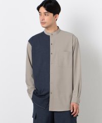 COMME CA ISM MENS/ウールライク バイカラー シャツ（長袖）/506615693