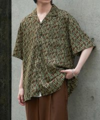 MAISON CLUB/【SETUP7】オープンカラーシャツ レトロ柄 開襟シャツ 半袖 フロントボタン 総柄 ボタニカル SCCH372/506674099