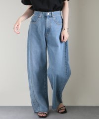 MAISON BREEZE/メゾンブリーズ MAISON BREEZE 【MAISON BREEZE】加工デニム カーブパンツ ワイドパンツ デニムパンツ ハイウェスト ボトムス 223ー/506674107