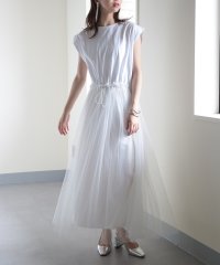 MAISON BREEZE/チュール ドッキングワンピース ロングワンピース ノースリーブ Aライン 224ー567ー2773 DTK/506674113