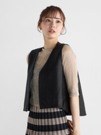 Vin/ヴァン Vin フェイクレザーZIPベスト/506678087