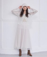 PROPORTION BODY DRESSING/シャーリングプリーツチュールスカート24AW/506678138