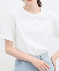 CINEMA CLUB/ロゴプリントＴシャツ トップス カットソー 半袖 コットン 綿 UVカット Tシャツ /506678704
