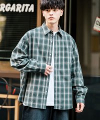 Rocky Monroe/ロッキーモンロー Rocky Monroe ビッグシャツ 長袖 メンズ レディース 無地 ストライプ チェック ブロード オーバーサイズ ビッグシルエット リラ/506679964
