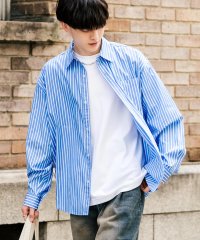 Rocky Monroe/ロッキーモンロー Rocky Monroe ビッグシャツ 長袖 メンズ レディース 無地 ストライプ チェック ブロード オーバーサイズ ビッグシルエット リラ/506679964