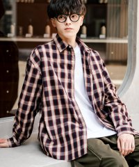Rocky Monroe/ロッキーモンロー Rocky Monroe ビッグシャツ 長袖 メンズ レディース 無地 ストライプ チェック ブロード オーバーサイズ ビッグシルエット リラ/506679964
