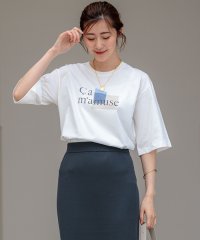 NIJYUSANKU（LARGE SIZE）/【洗える】Ca mamuse ロゴ TEE/506680435