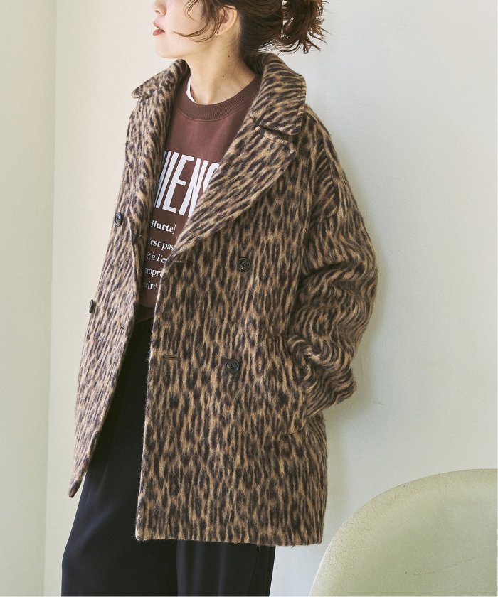 TICCA / ティッカ レオパードシャギーピーコート 0243410252 TICCA / ティッカ レオパードシャギーピーコート 0243410252